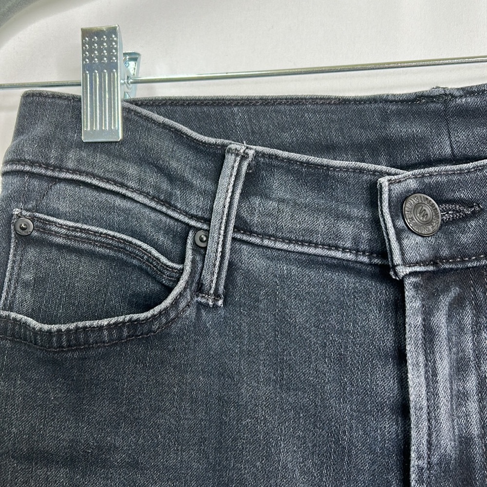 Mother 9” Rise Rascal Ankle Snippet In Blackbird - image 5